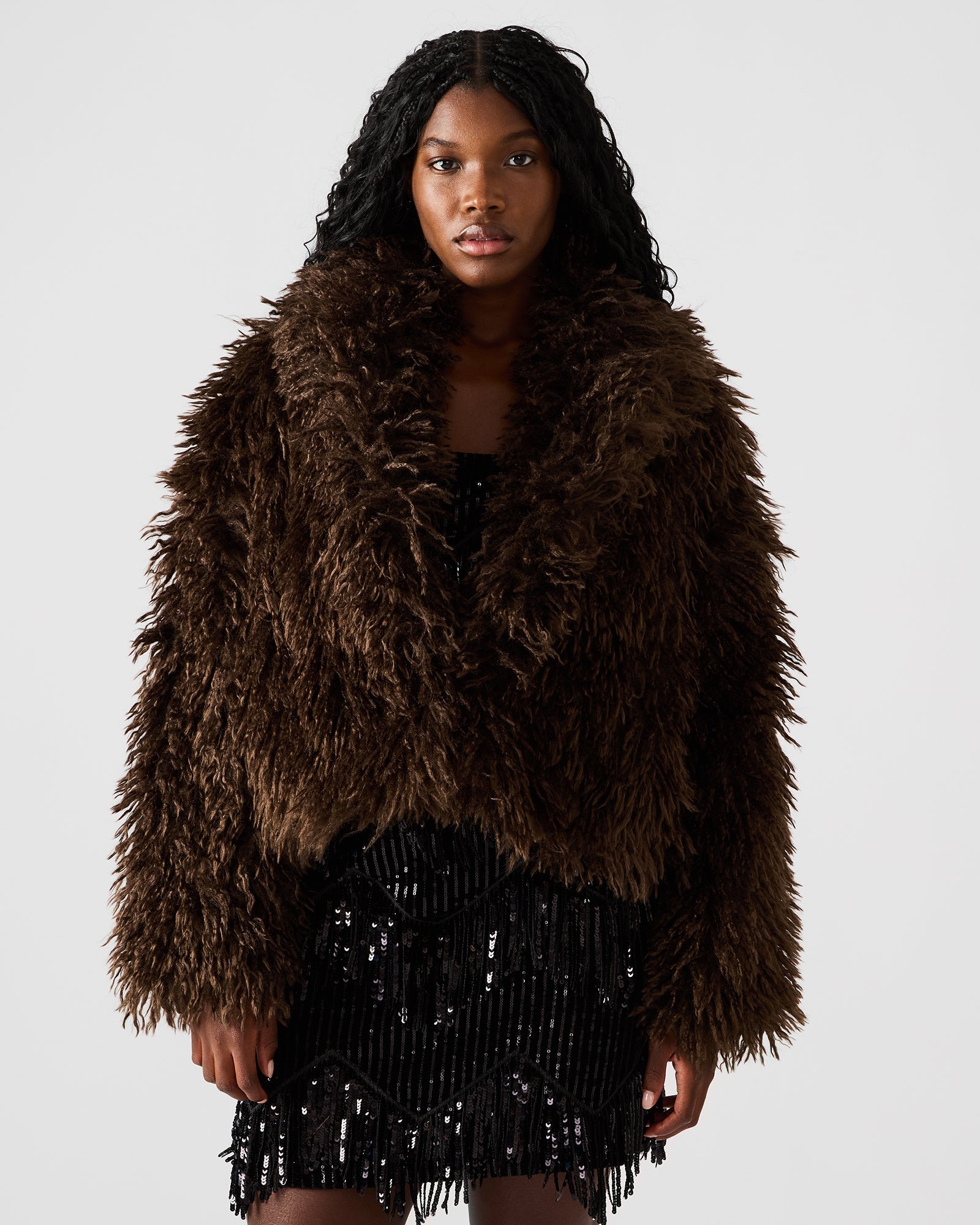 INAYA COAT DARK ESPRESSO