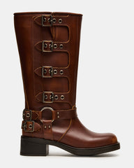 ROCKY COGNAC DISTRESSED WIDE CALF